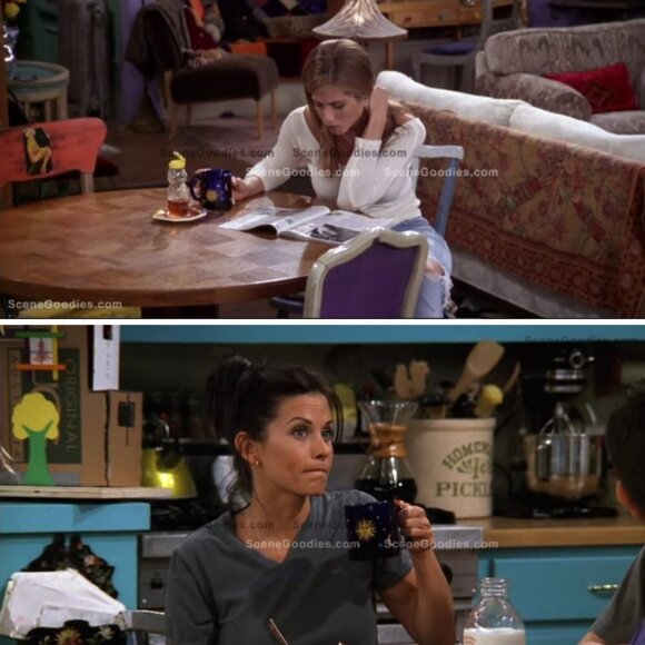 Vintage Libbey Coffee Mug Cobalt Blue Glass Celestial FRIENDS - Picture 8 of 9